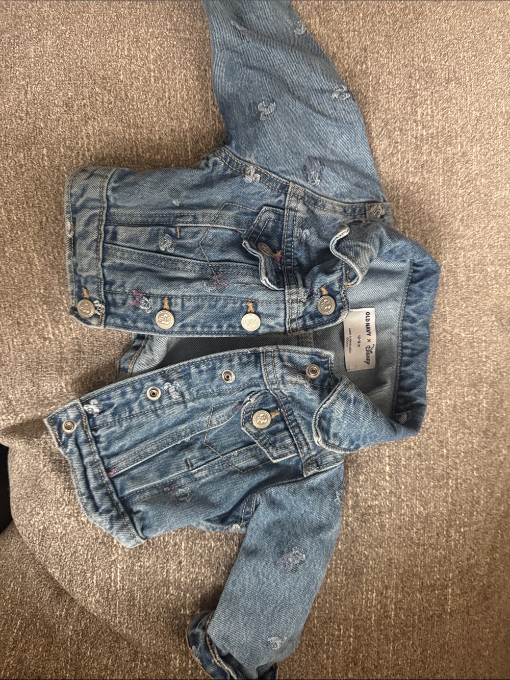 Old Navy Light Blue Kids Denim Jacket with Snap Buttons